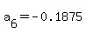 a%5B6%5D+=+-0.1875