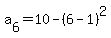 a%5B6%5D+=+10+-+%286+-+1%29%5E2