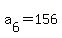 a%5B6%5D+=+156