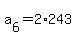 a%5B6%5D+=+2%2A243