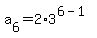 a%5B6%5D+=+2%2A3%5E%286-1%29