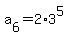 a%5B6%5D+=+2%2A3%5E5