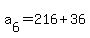 a%5B6%5D+=+216%2B36