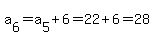 a%5B6%5D+=+a%5B5%5D%2B6+=+22%2B6=28