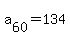 a%5B60%5D+=+134