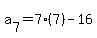 a%5B7%5D=7%287%29-16
