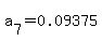 a%5B7%5D+=+0.09375