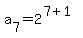 a%5B7%5D+=+2%5E%287%2B1%29+