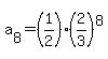a%5B8%5D=%281%2F2%29%282%2F3%29%5E8