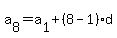 a%5B8%5D=a%5B1%5D%2B%288-1%29d