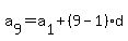 a%5B9%5D=a%5B1%5D%2B%289-1%29%2Ad