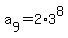 a%5B9%5D+=+2%2A3%5E8