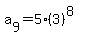a%5B9%5D+=+5%283%29%5E%288%29