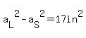 a%5BL%5D%5E2-a%5BS%5D%5E2=17in%5E2