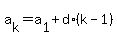 a%5Bk%5D=a%5B1%5D%2Bd%2A%28k-1%29