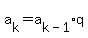 a%5Bk%5D+=+a%5Bk-1%5D%2Aq