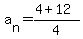 a%5Bn%5D=%284%2B12%29%2F4