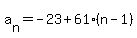a%5Bn%5D=-23%2B61%28n-1%29