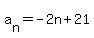 a%5Bn%5D=-2n%2B21