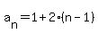 a%5Bn%5D=1%2B2%28n-1%29