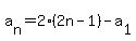 a%5Bn%5D=2%282n-1%29-+a%5B1%5D