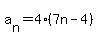 a%5Bn%5D=4%287n-4%29