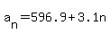 a%5Bn%5D=596.9%2B3.1n%29