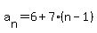 a%5Bn%5D=6%2B7%28n-1%29