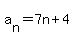 a%5Bn%5D=7n%2B4