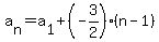 a%5Bn%5D=a%5B1%5D%2B%28-3%2F2%29%28n-1%29
