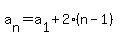a%5Bn%5D=a%5B1%5D%2B2%28n-1%29