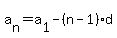 a%5Bn%5D=a%5B1%5D-%28n-1%29d