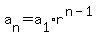 a%5Bn%5D=a%5B1%5Dr%5E%28n-1%29