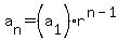 a%5Bn%5D+=+%28a%5B1%5D%29%2Ar%5E%28n-1%29