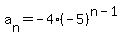 a%5Bn%5D+=+-4%28-5%29%5E%28n-1%29
