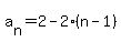 a%5Bn%5D+=+2+-+2%28n+-+1%29