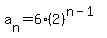 a%5Bn%5D+=+6%2A%282%29%5E%28n-1%29