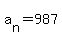 a%5Bn%5D+=+987