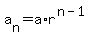 a%5Bn%5D+=+a%2Ar%5E%28n-1%29