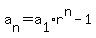 a%5Bn%5D+=+a%5B1%5D%2Ar%5En-1