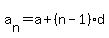 a%5Bn%5D+=+a+%2B+%28n+-+1%29d