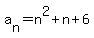a%5Bn%5D+=+n%5E2%2Bn%2B6