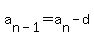 a%5Bn-1%5D=a%5Bn%5D-d