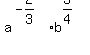a%5E%28-2%2F3%29b%5E%283%2F4%29