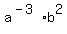 a%5E%28-3%29+b%5E2