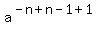 a%5E%28-n%2Bn-1%2B1%29