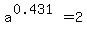 a%5E%280.431%29=2