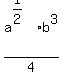 a%5E%281%2F2%29+%2A+b%5E3%2F4