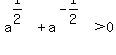 a%5E%281%2F2%29+%2B+a%5E%28-1%2F2%29+%3E+0