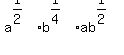 a%5E%281%2F2%29b%5E%281%2F4%29ab%5E%281%2F2%29